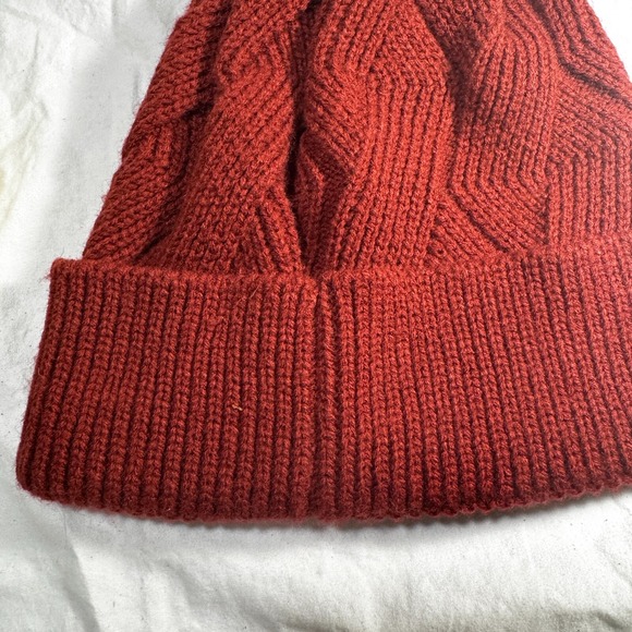 New Era Women's Floridat State University Red Beanie Stocking Cap Pom Hat - Picture 6 of 11